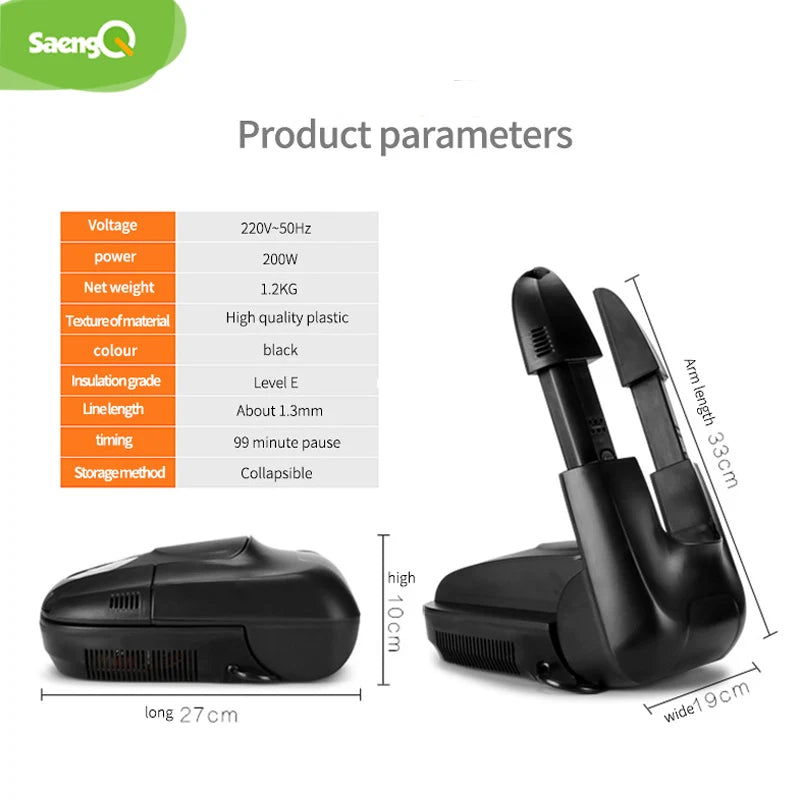 saengQ Intelligent Electric Shoes Dryer Sterilization Anion Ozone Sanitiser