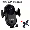 Fashion Qi Fast Wireless Charger Car Phone Holder Smart Infrared Sensor Air