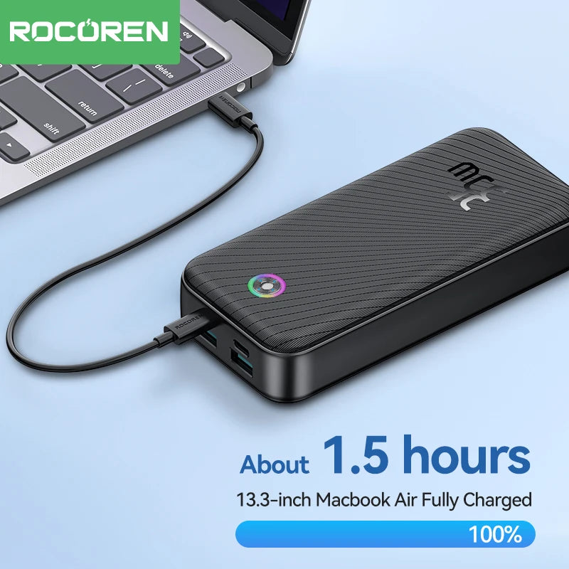 Rocoren 22.5W Power Bank 20000mAh QC PD 3.0 Fast Charge PowerBank
