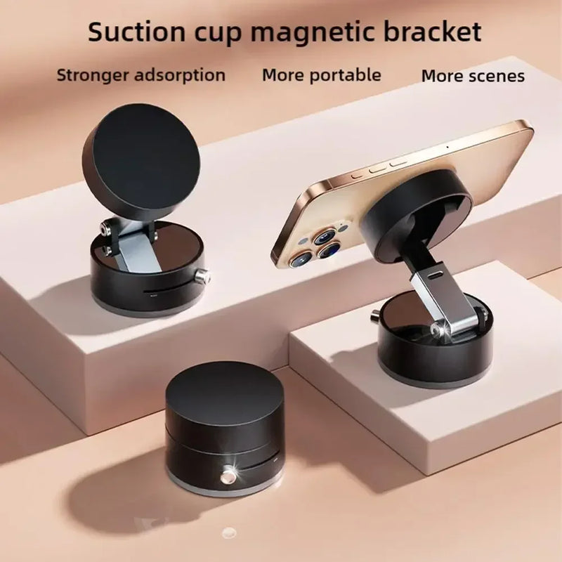 Vacuum Suction Cup Magnetic Mobile Phone Holder Foldable Portable Magnetic