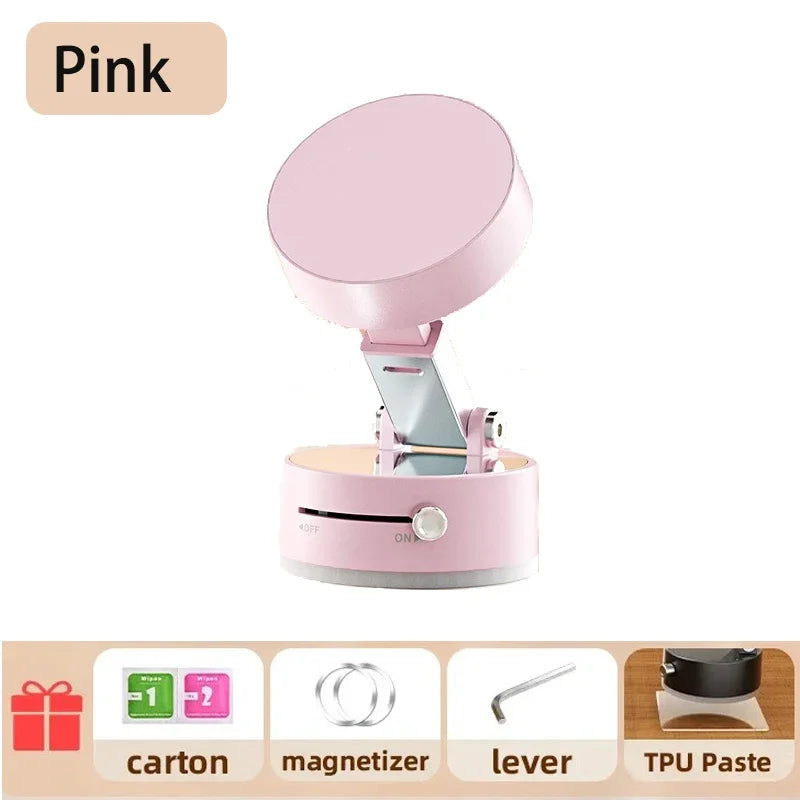 Vacuum Suction Cup Magnetic Mobile Phone Holder Foldable Portable Magnetic