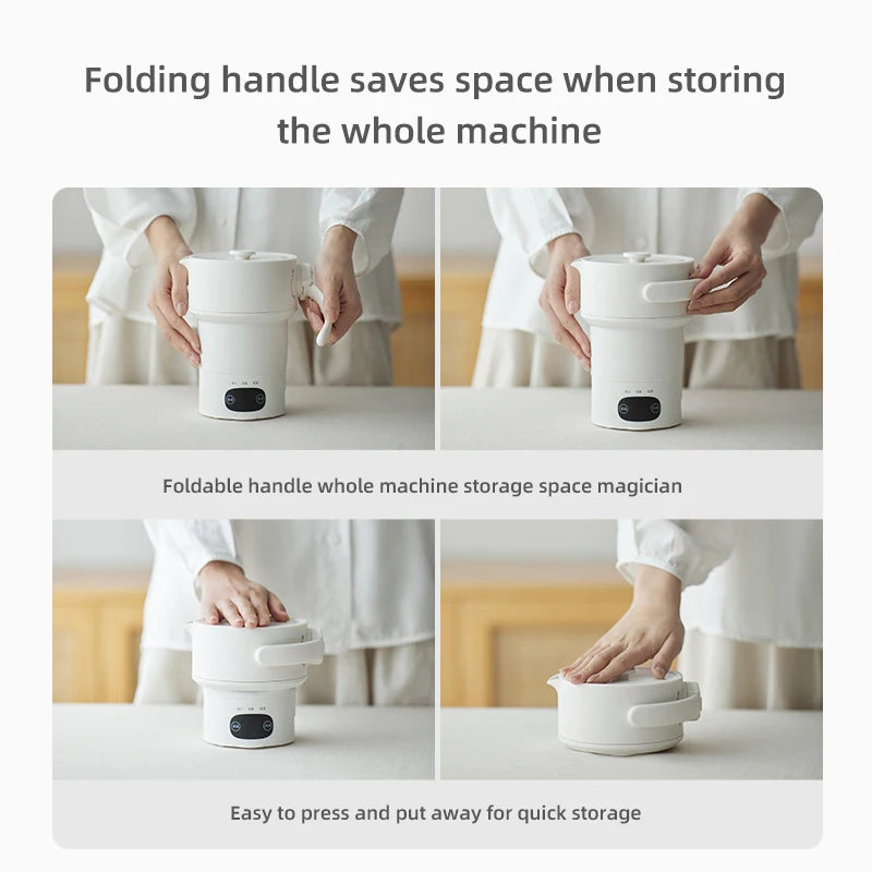 220V Folding Electric Kettle 0.6L Household Portable Travel Electric Water