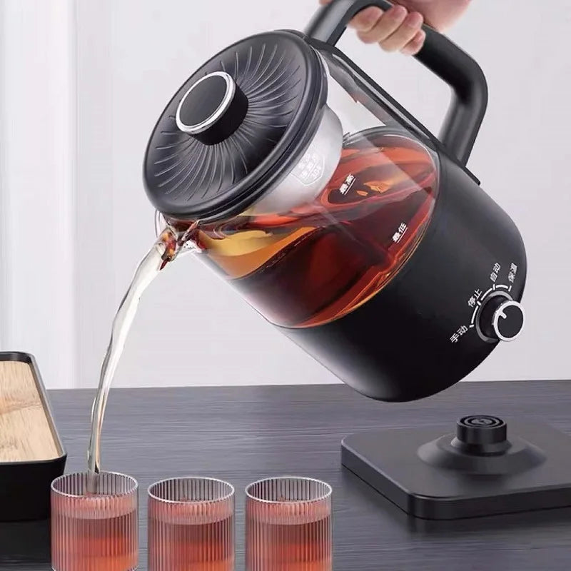 1.2L Pu'er Black Tea Glass Teapot Automatic Insulation Steam Teapot