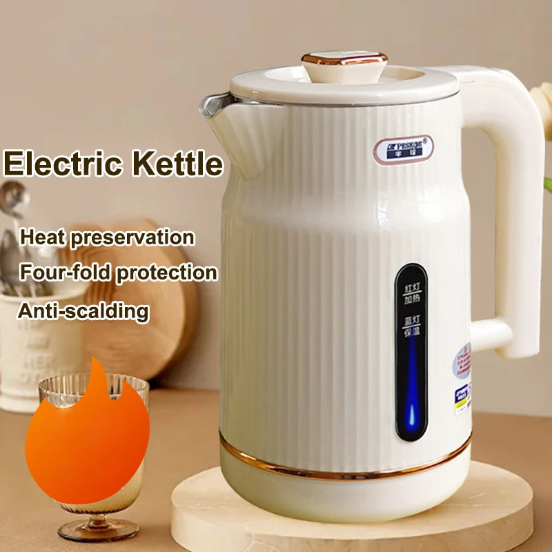 New 1500W High Power Electric Kettle Home Use 3L Double Layer Smart Heat