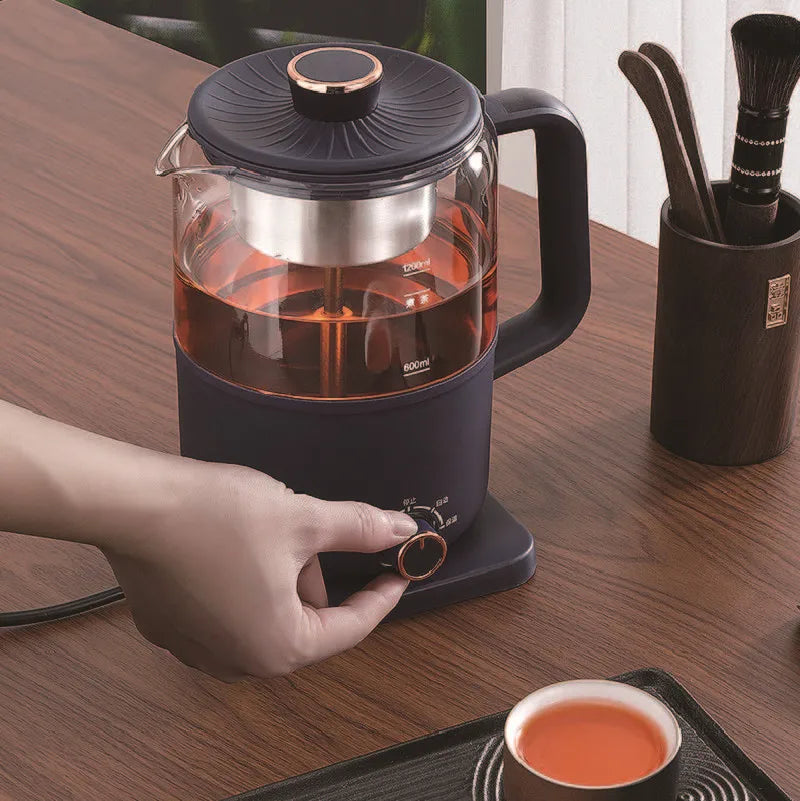 1.2L Pu'er Black Tea Glass Teapot Automatic Insulation Steam Teapot