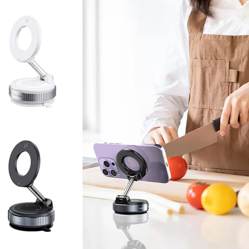 Vacuum Magnetic Car Phone Mount Strong Cup Car Foldable Phone Holder