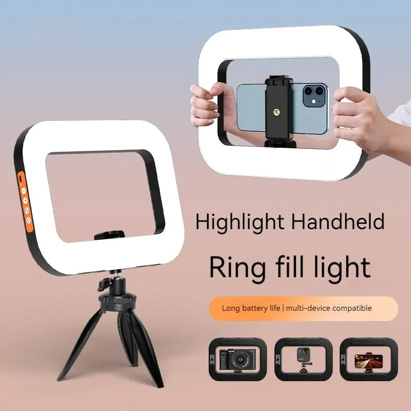New Handheld Ring LED Rechargeable Fill light Portable Mobile Phone Live