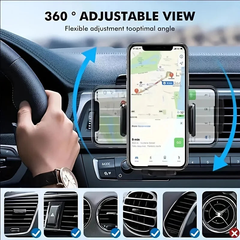 Car Phone Holder Car Air Vent Clip Mount Mobile Cell Stand Smartphone GPS