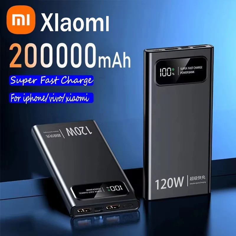 Xiaomi 120W 200000mAh Power Bank Super Fast Charging Battery High Capacity