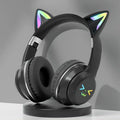Cat's Ears Headset RGB Light Smile Face TWS Headset Gradient New Headphone