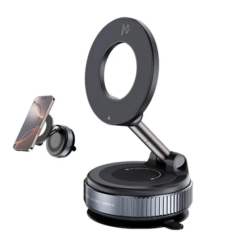 Vacuum Magnetic Car Phone Mount Strong Cup Car Foldable Phone Holder