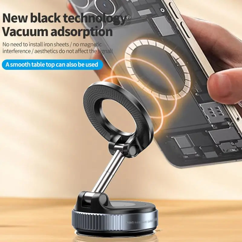 Vacuum Magnetic Car Phone Mount Strong Cup Car Foldable Phone Holder
