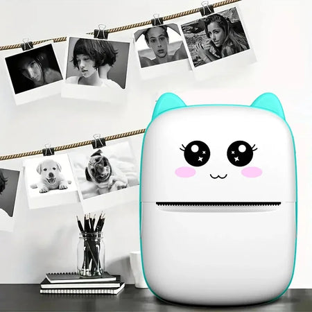 Mini-printer, Thermal Printer Ink-free Portable Sticker Printer Compatible with