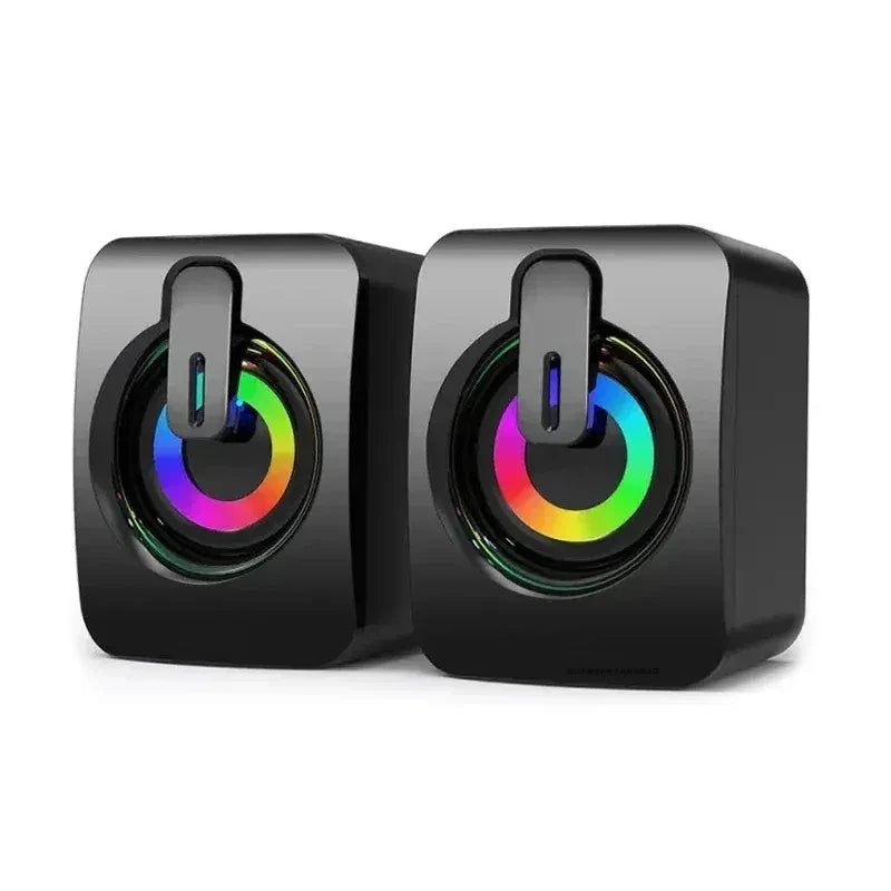 Computer Speaker Stereo Sound With Microphone 3.5mm AUX Home Office PC