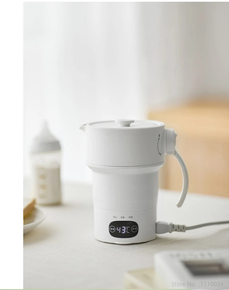 220V Folding Electric Kettle 0.6L Household Portable Travel Electric Water