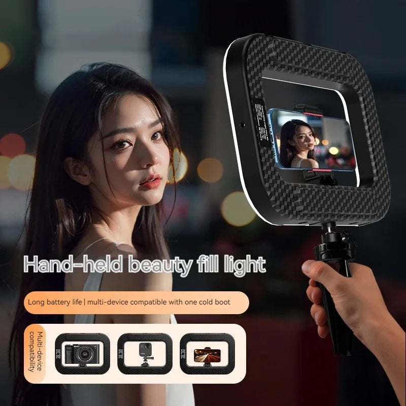 New Handheld Ring LED Rechargeable Fill light Portable Mobile Phone Live